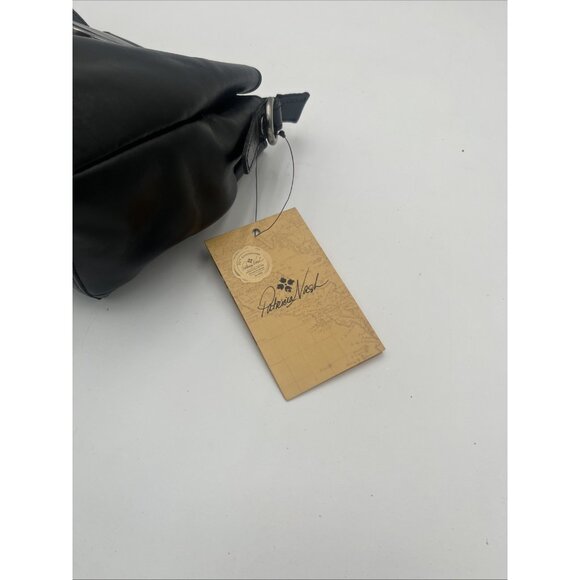 Patricia Nash Empoli Black Leather Classic Shape Satchel NWT (Missing Strap) - Picture 4 of 5